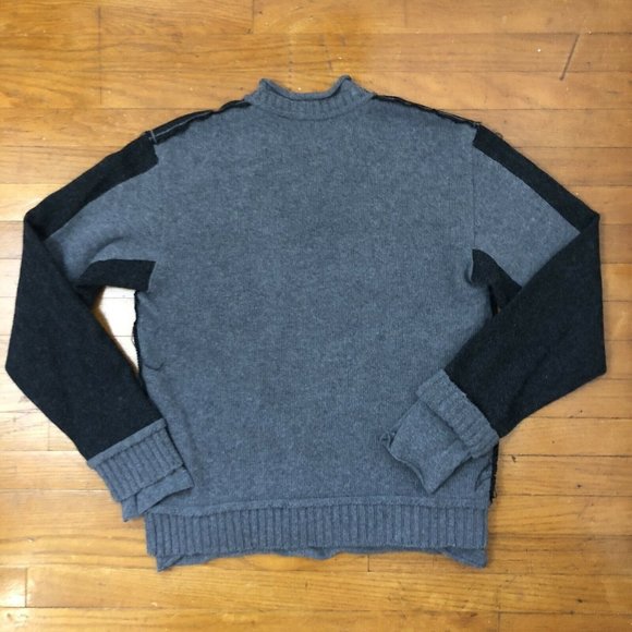 Dolce & Gabbana Men's 85% Virgin Wool Size 50/L Gray Factory Distressed Sweater - Picture 11 of 16